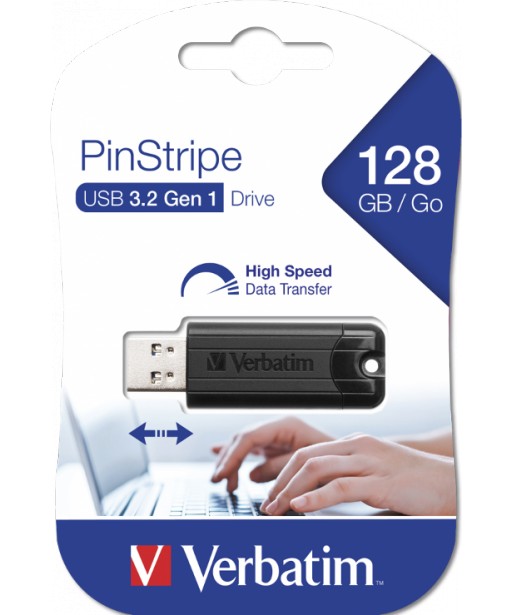 CLE USB PINSTRIPE USB3 128GB NOIRE VERBATIM