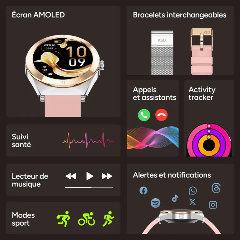 Montre connectee lya — KSIX, vue 1