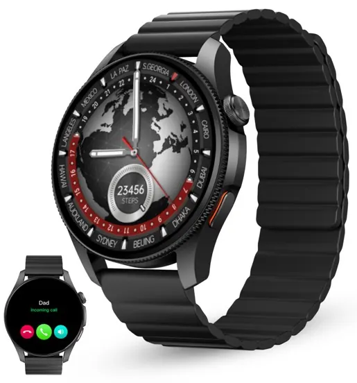 Montre connectee horizon GPS AI noire — KSIX, vue 2