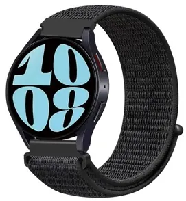 Bracelet tissu correa universel de montre correa silicone 20mm noir — CELLY, vue 4