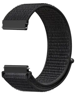 Bracelet tissu correa universel de montre correa silicone 20mm noir — CELLY, vue 5