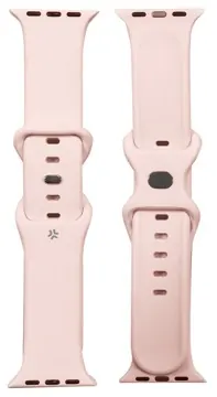 Bracelet silicone wbandsil pour apple watch ou compatible 38/40/41mm rose — CELLY, vue 1