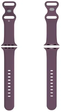 Bracelet silicone wbandsil pour apple watch ou compatible 38/40/41mm violet — CELLY, vue 2