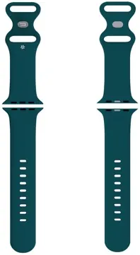 Bracelet silicone wbandsil pour apple watch ou compatible 42/44/45mm vert — CELLY, vue 2