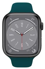 Bracelet silicone wbandsil pour apple watch ou compatible 42/44/45mm vert — CELLY, vue 1