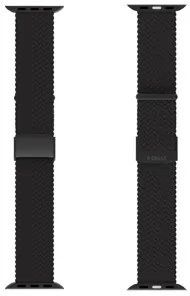 Bracelet tissu wbandstrap pour apple watch ou compatible 42/44/45mm noir — CELLY, vue 1