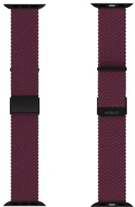 Bracelet tissu wbandstrap pour apple watch ou compatible 42/44/45mm violet — CELLY, vue 2