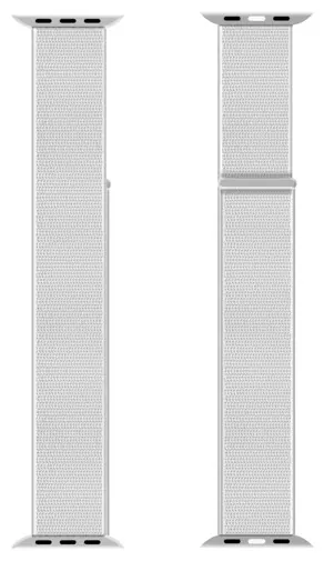 Bracelet velcro wbandstrap pour apple watch ou compatible 42/44/45mm blanc — CELLY, vue 1