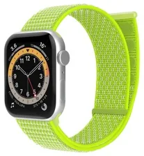 Bracelet velcro wbandstrap pour apple watch ou compatible 42/44/45mm fluo — CELLY, vue 2