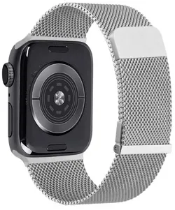 Bracelet acier aimanté wbandmila pour apple watch 42/44/45mm argent — CELLY, vue 2