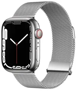 Bracelet acier aimanté wbandmila pour apple watch 42/44/45mm argent — CELLY, vue 3