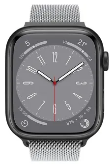Bracelet acier aimanté wbandmila pour apple watch 42/44/45mm argent — CELLY, vue 1