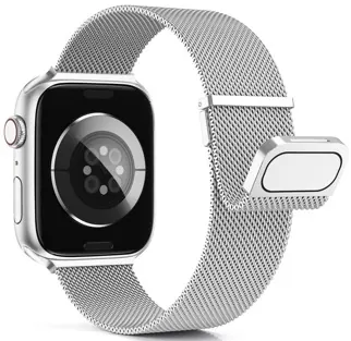 Bracelet acier aimanté wbandmila pour apple watch 42/44/45mm argent — CELLY, vue 4