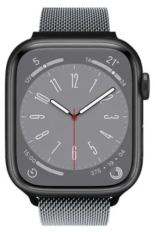 Bracelet acier aimanté wbandmila pour apple watch 42/44/45mm noir/gris — CELLY, vue 3