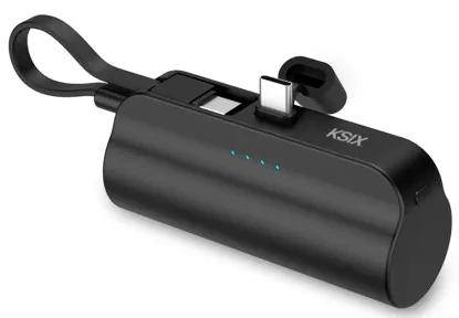 Power bank noire avec support 5000mah — KSIX, vue 4
