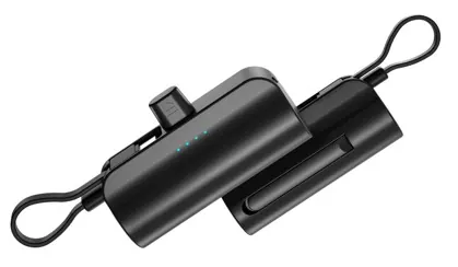 Power bank noire avec support 5000mah — KSIX, vue 5