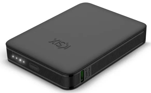 Power bank noire pocket size 5000mah pd20w — KSIX, vue 2