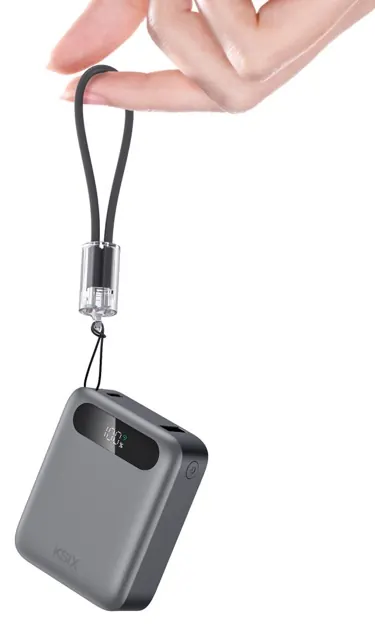 Power bank noire pulse 10 000mah pd22,5w — KSIX, vue 1