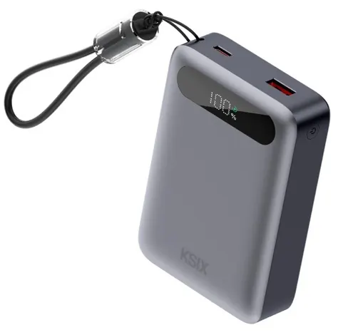 Power bank noire pulse 10 000mah pd22,5w — KSIX, vue 2