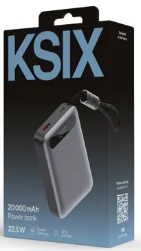 Power bank noire pulse 10 000mah pd22,5w — KSIX, vue 5
