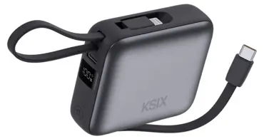 Power bank noire pulse dual 10 000mah pd22,5w — KSIX, vue 6