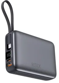 Power bank noire pulse dual 10 000mah pd22,5w — KSIX, vue 7