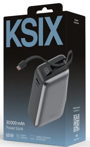 Power bank noire pocket size 5000mah pd20w — KSIX, vue 4