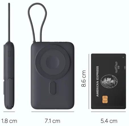 Power bank pulse magsafe 10000mah noire — KSIX, vue 2