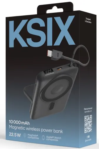 Power bank pulse magsafe 10000mah noire — KSIX, vue 3