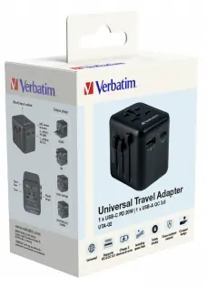 Alimentation universelle 2 USB internationale 49544 — VERBATIM, vue 3