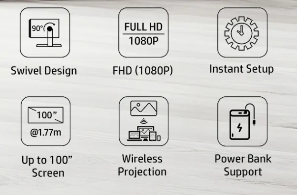 Video projecteur mc425 — HP, vue 4