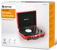 Platine vinyle valise vpl-120r rouge — DENVER, vue 3