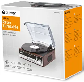 Platine vinyle radio aux vpr-190mk3 marron — DENVER, vue 6