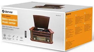 Music center radio cd k7 aux vinyle mcr-50mk3 bois — DENVER, vue 6