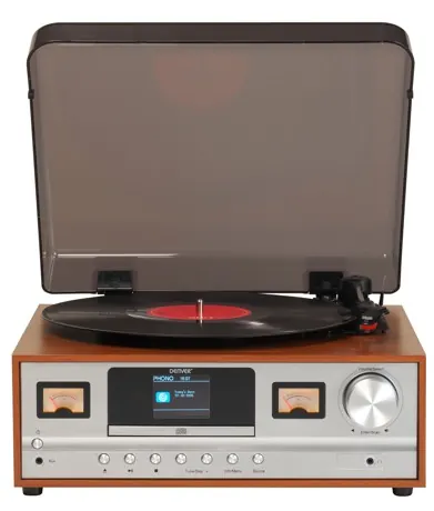Music center radio DAB+ cd aux vinyle mrd-52lw bois — DENVER, vue 2