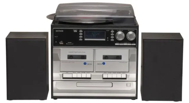 Music center radio DAB+ cd k7 bt aux vinyle mrd-166 noir — DENVER, vue 2