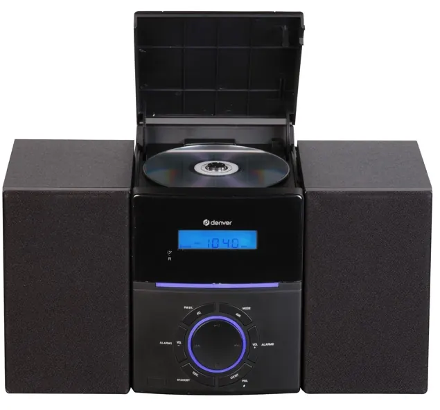 Micro chaine hifi cd radio aux mca-240 noire — DENVER, vue 2