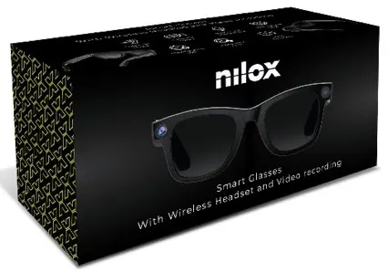 Lunettes caméra AI noir — NILOX, vue 3