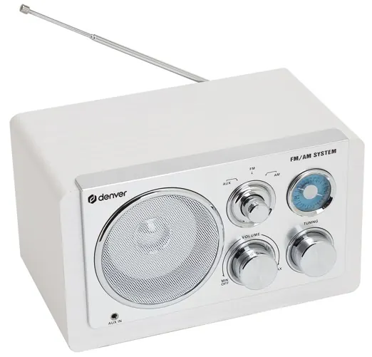 Radio FM analogique tr-51 blanche — DENVER, vue 1