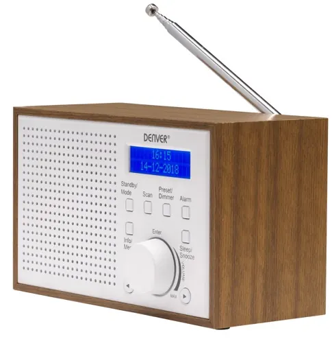 Radio compact DAB+/FM DAB-46 blanche — DENVER, vue 2