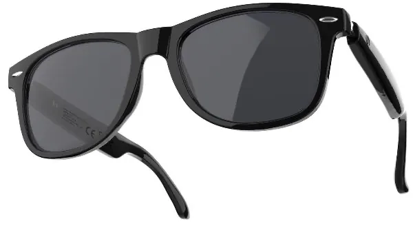 Lunettes bluetooth noir — NILOX, vue 1
