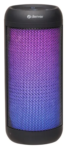 Enceinte bt 2x3w RGB USB msd aux btl-63 noire — DENVER, vue 2