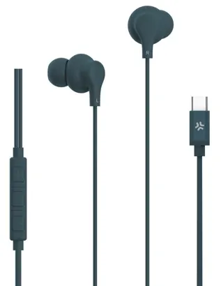 Écouteurs intras color USB-C bleu avec micro — CELLY
