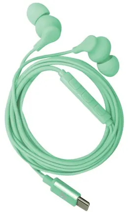 Écouteurs intras color USB-C vert avec micro — CELLY
