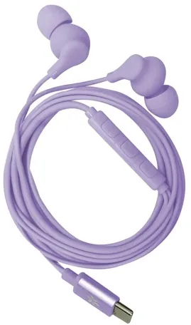 Écouteurs intras color USB-C violet avec micro — CELLY