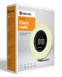Radio reveil réveil lumière crl-342 blanc — DENVER, vue 6