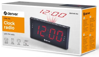 Radio reveil avec projection cpr-710 noir — DENVER, vue 3