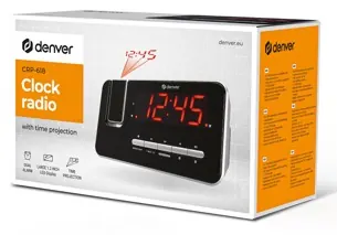 Radio reveil avec projection crp-618 noir — DENVER, vue 6