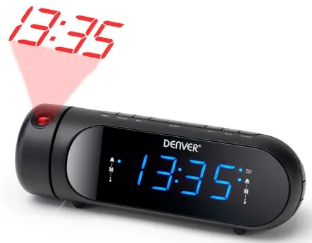 Radio reveil avec projection crp-618 noir — DENVER, vue 2