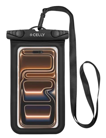 Étui étanche transparente IP68 pour smartphone xxl 7p noir — CELLY, vue 1